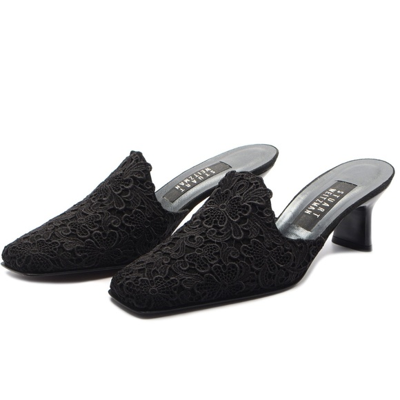 stuart weitzman black mules
